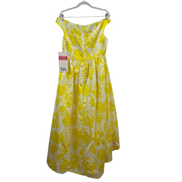 EY Boutique Especially Yours New Yellow Floral Feeling Beautiful Dress Size 10 - Picture 7 of 14